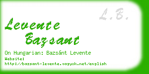 levente bazsant business card
